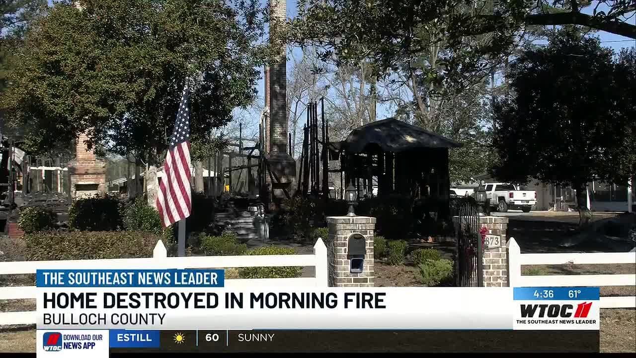 Bulloch County house fire displaces three residents