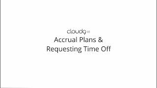 Time Off: Accrual Plans and Time off