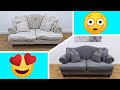 STEP BY STEP HOW TO REUPHOLSTER A SOFA | SIMPLE UPHOLSTERY TECHNIQUES | Makeover | FaceliftInteriors