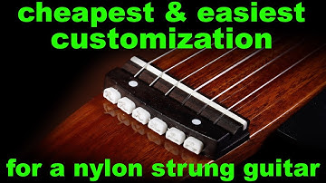 classical guitar mod for nylon strings, easy acoustic guitar customization, flamenco string beads
