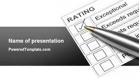 Rating PowerPoint Template by PoweredTemplate.com