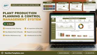 Plant Production Planning and Control Management System in Excel VBA | Orders, QC, Stock & Dispatch