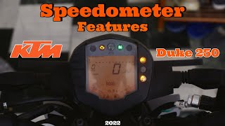 Speedometer Features Explain Of Ktm Duke 250 Bs6 2022 Model