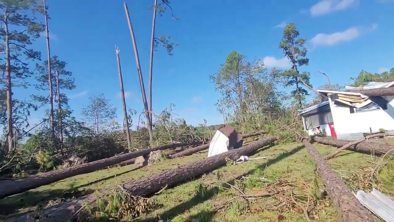 Alma, GA. Hurricane Destruction in 2024.