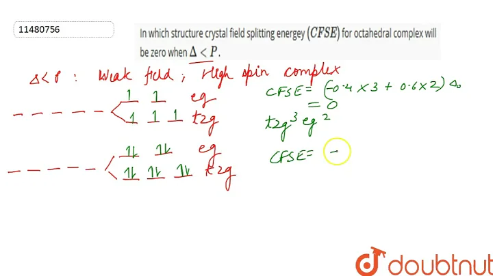 In which structure crystal field splitting energey...