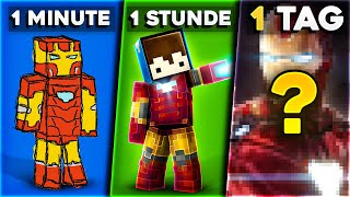 Ich code MINECRAFT SUPERHELDEN in 1 Minute, 1 Stunde und 1 Tag