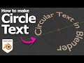 Blender cirlce text