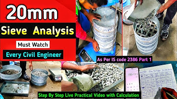 How to do 20mm Aggregate Sieve Analysis || How to do Sieve Analysis test || As per IS CODE