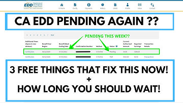 CA EDD Pending Again? 3 Best FREE THINGS TO DO That Fix EDD Claim Pending Status in 5 days or Less!