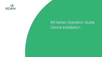 Edan iM Series Patient Monitor Operation Guide Device Installation