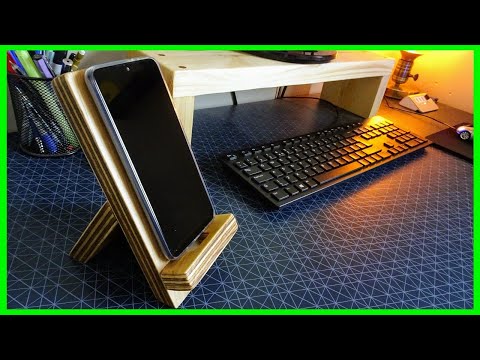 Wie ein DIY Standplatz für ein Smartphone oder Tablet aus Holz machen