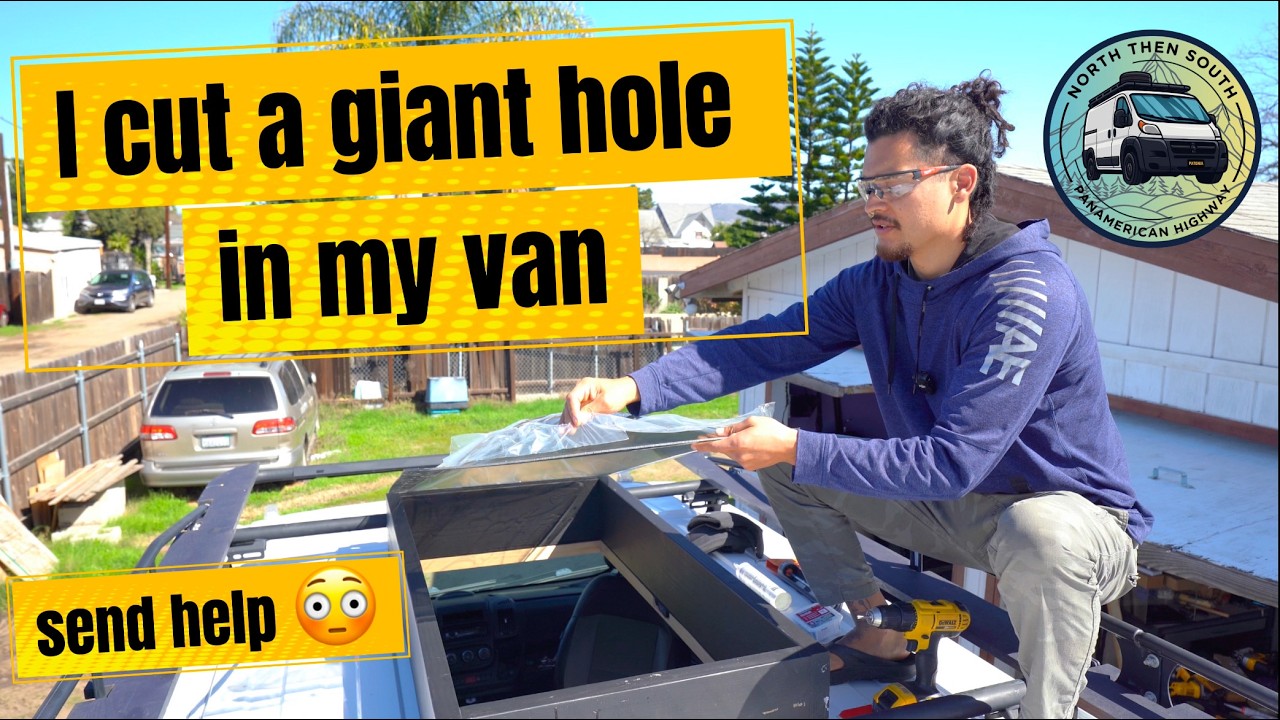 I cut a GIANT HOLE in my camper van
