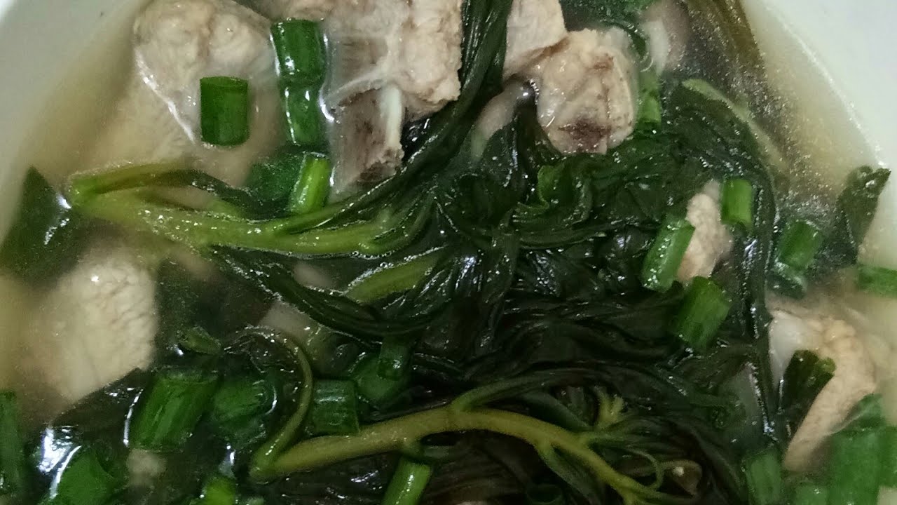 โสมไทย ต้มจืดกระดูกหมูอ่อน เมนูสุขภาพ มีประโยชน์ Water Leaf Soup Thai