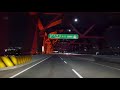 Osaka expressway night drive 4K 泉大津PA 梅田