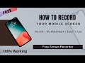 How to Record Mobile Screen Video Audio Professionally Free | Mobile ki Screen Kaise Record Kare