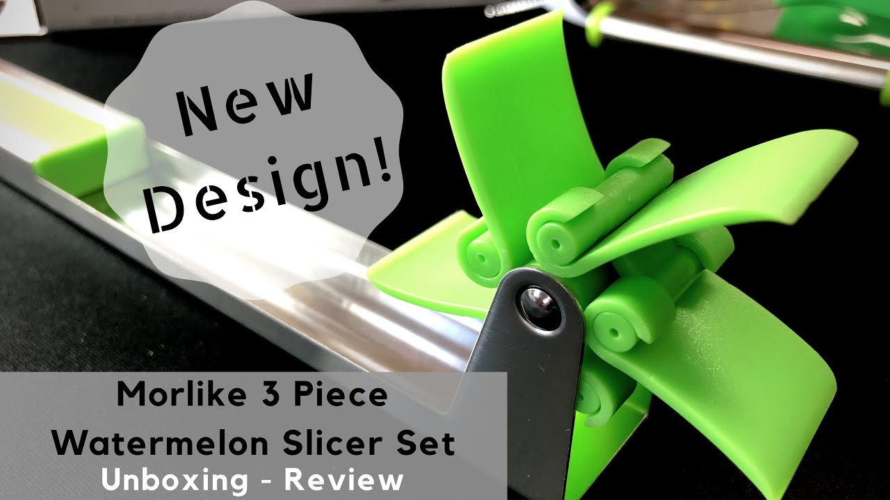 Morlike 3 Piece Stainless Steel Windmill Watermelon Slicer Kit, New 2019 design, Unboxing/Review