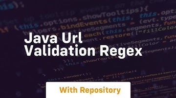 java url validation regex