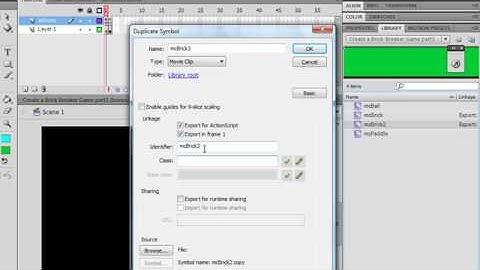 Tutorial Flash CS4: Create a Brick Breaker Game in AS2- part3(bonus)