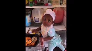 cute😍 baby giving puppy chicken wings to eat 😂😂 || Got caught!!!😂😂