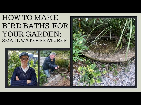 How to create bird baths and small water features in your