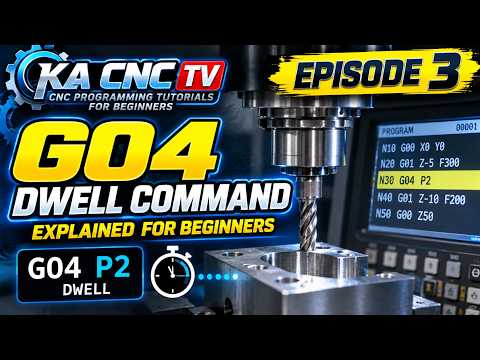 CNC G04 Dwell Command Explained for Beginners | KA CNC TV Episode 3