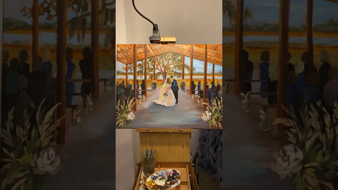 Barn wedding painting!  