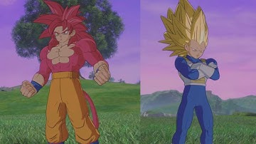 Daima Ssj4 Goku vs Adult Ssj3 Vegeta - Dragon ball sparking zero