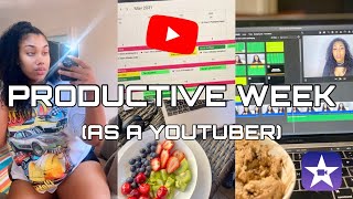 A PRODUCTIVE WEEK IN MY LIFE: how I EDIT videos + google calendar planning + content creation &amp; more