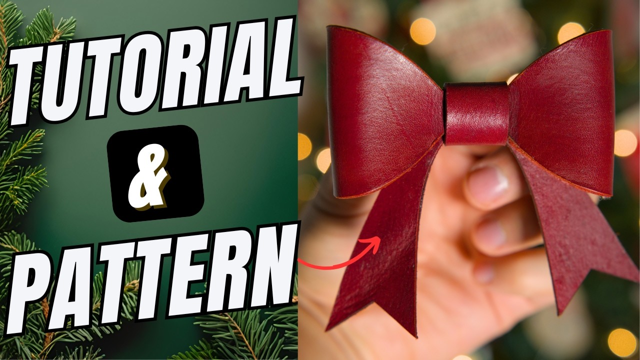 Сделайте этот простой кожаный бант | Выкройка для начинающих и пошаговое руководство