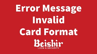 Error Message: Invalid Card Format