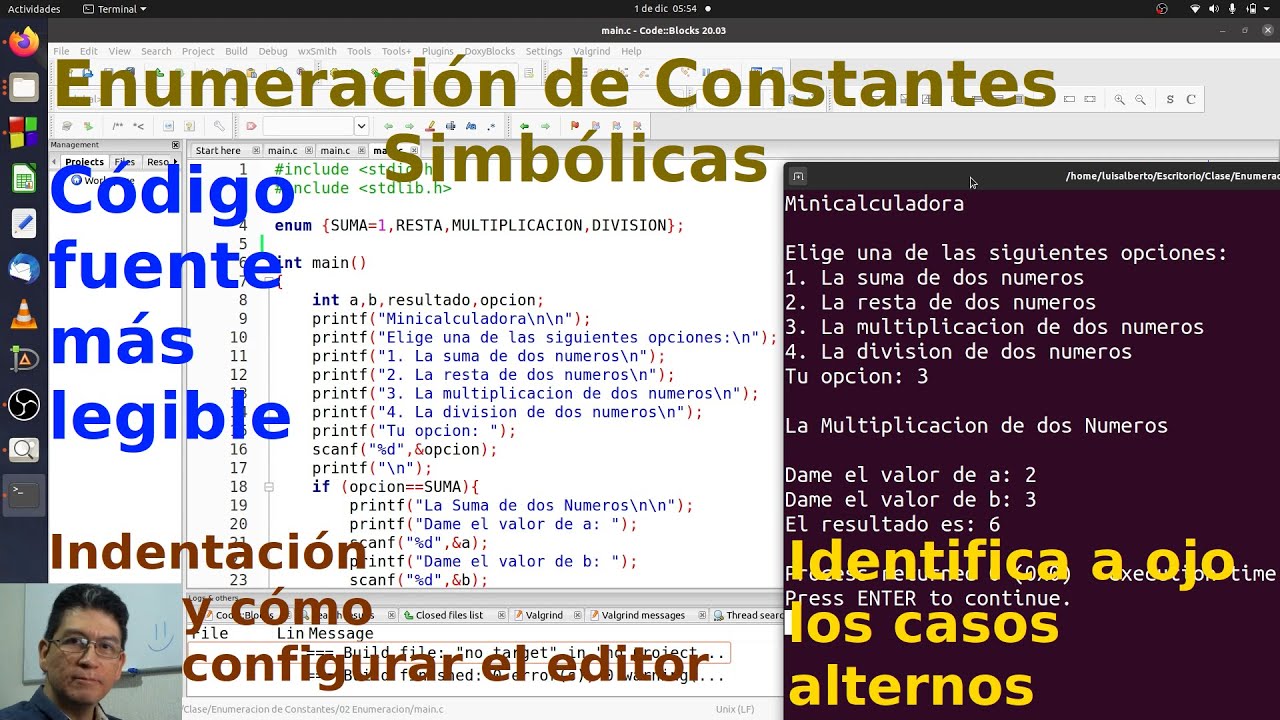 Enumeración de Constantes Simbólicas; en Lenguaje C YouTube