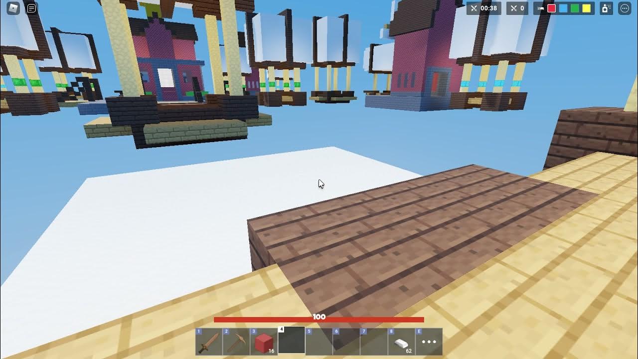 how to place a block in roblox bedwars YouTube