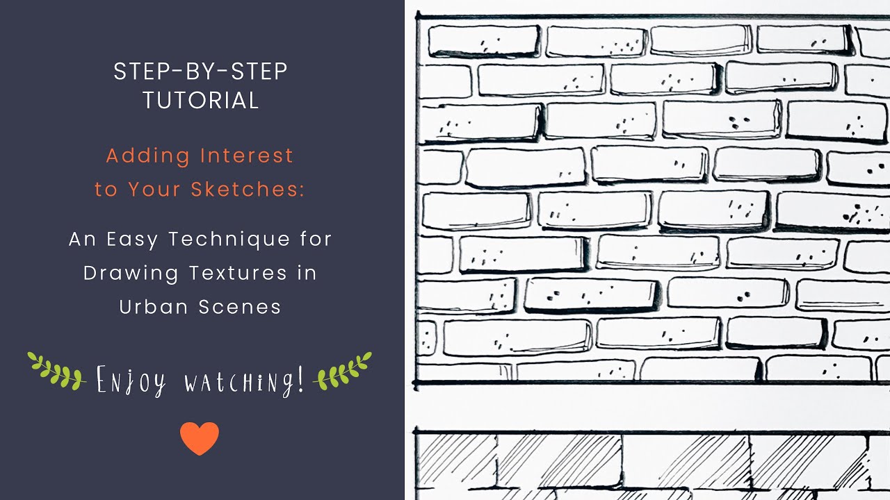 How to draw bricks with a fineliner. - YouTube