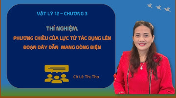 VẬT LÍ 12 (CHƯƠNG 3) - THÍ  NGHIỆM PHƯƠNG CHIỀU  LỰC TỪ TÁC DỤNG LÊN ĐOẠN DÂY DẪN MANG DÒNG ĐIỆN