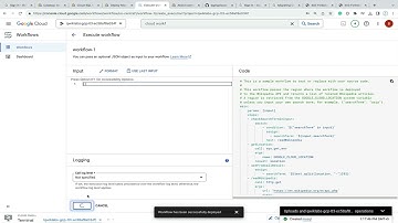 Google Cloud WorkFlow Demo