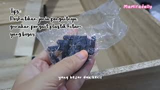 Unboxing, Review & Tips cara memasang Maya buffet dapur minimalis - Shoppe Haul