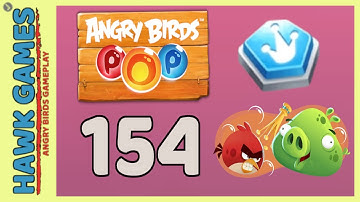 Angry Birds Stella POP Bubble Shooter Level 154 - Walkthrough, No Boosters