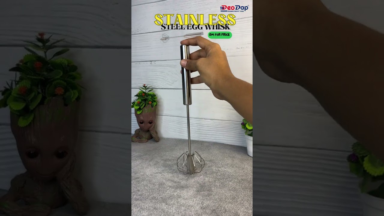 SS SMALL HAND PUSH ROTARY WHISK (SKU - 12107)💰 Price: ₹33 💰