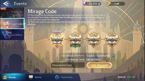 Mobile Legends: Adventure | Prelude to Glory | 1st Mirage Code