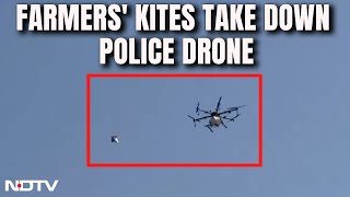 Farmers Protest: Farmers Fly Kites, Bring Down Police Drone At Haryana-Punjab Border