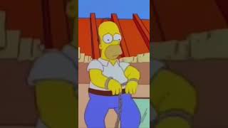 Homer Dodges a car