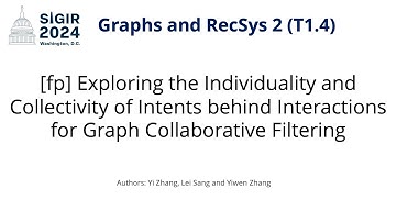 SIGIR 2024 T1.4 [fp] Exploring the Individuality and Collectivity of Intents behind Interactions