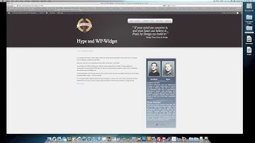 *NEW* Hype inside Wordpress Widget Tutorial