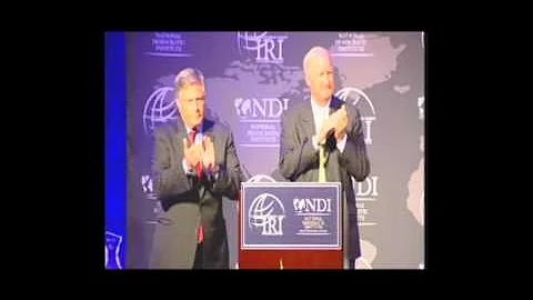 Kenneth Wollack and Lorne Craner introduce Aung Sa...