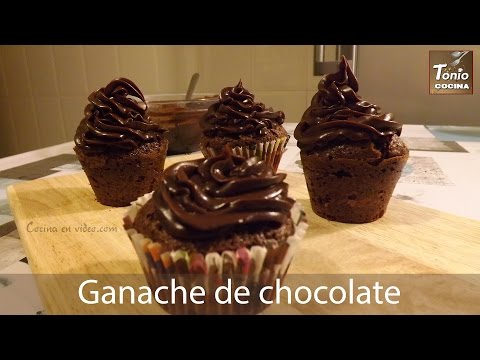 Crema de chocolate fácil con 2 ingredientes | Como hacer Ganache para rellenar y decorar postres