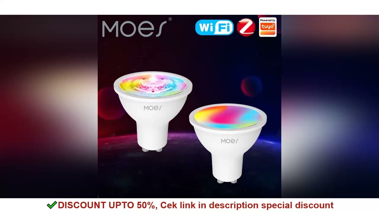MOES Tuya ZigBee GU10 WIFI Smart LED Bulbs RGB C+W White 5W Dimmable Lamps Smart Life APP Control Li