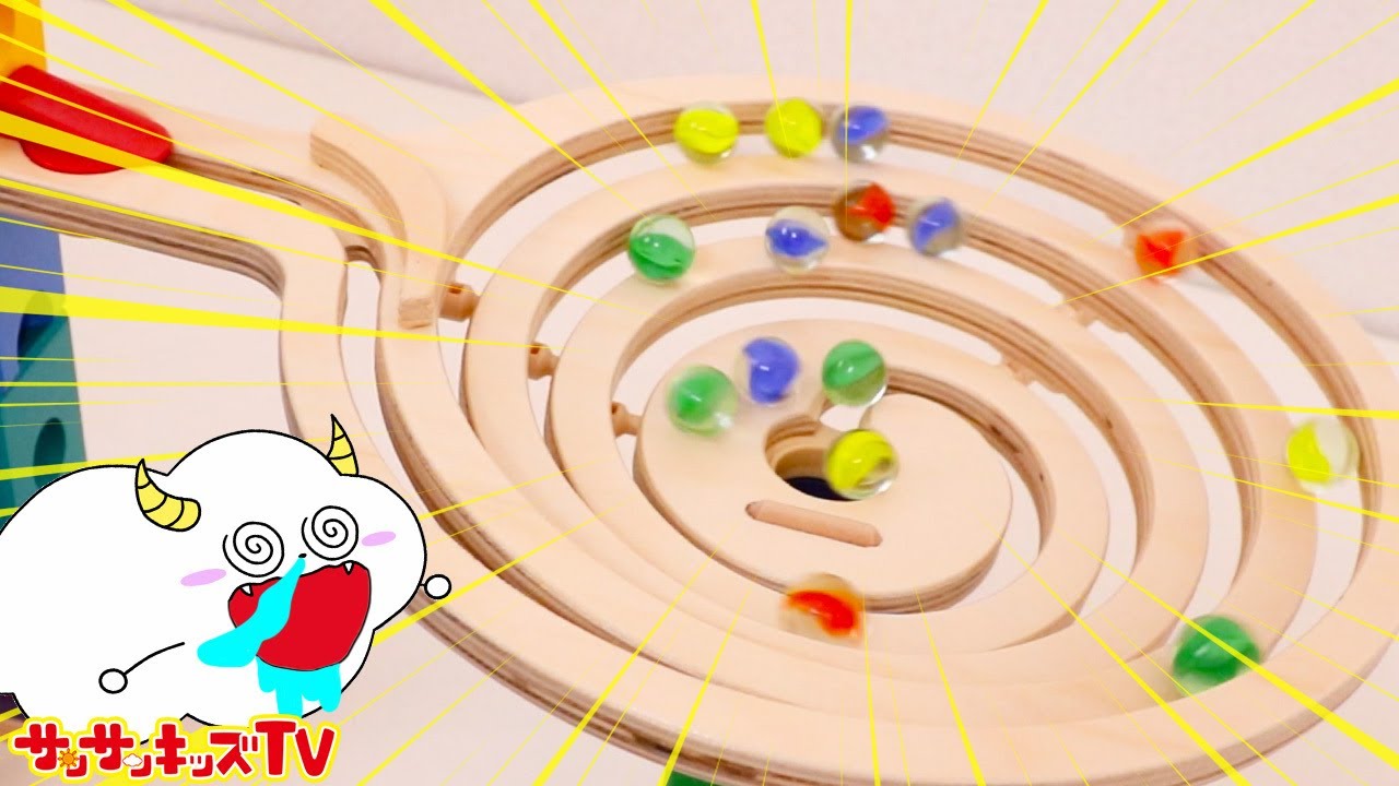 巨大ピタゴラスイッチの組み方4選！クアドリラを組み立てて英語で色を学ぶ！【Quadrilla】マーブルラン Learn colors 子供向け知育教育★サンサンキッズTV★