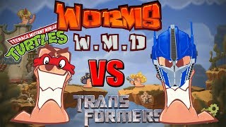 The Dawg House - Worms W.M.D. - Teenage Mutant Ninja Turtles vs Transformers screenshot 4