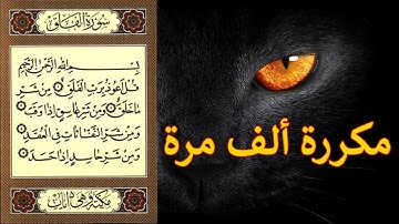 سورة الفلق مكررة 1000 مره لعلاج جميع أنواع الحسد والعين والسحر والمس والزواج