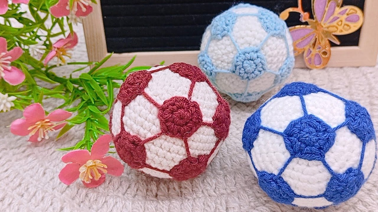 Balón de FÚTBOL ⚽ Tejido a Crochet / Llavero /Souvenirs/Soccer ball⚽